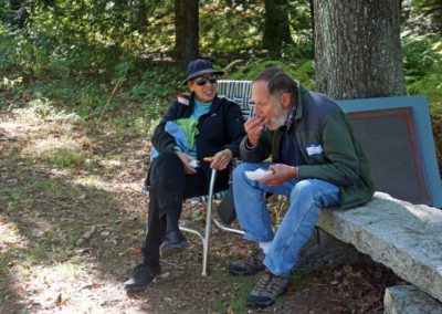 two men on a bench