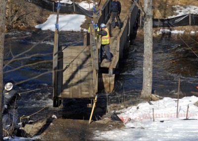 White Valley (Ware River) bridge installation March 13, 2013